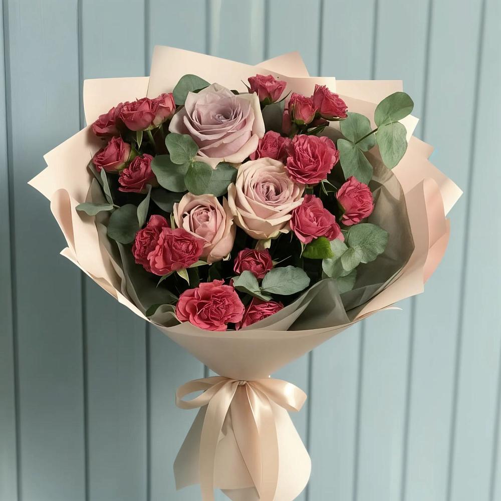 Букет цветов из: Гвоздики и Розы в Староникольское 