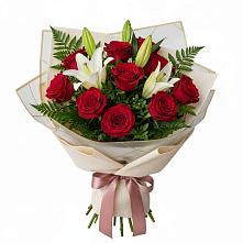 Букет цветов из:  Лилии и Розы в Староникольское 