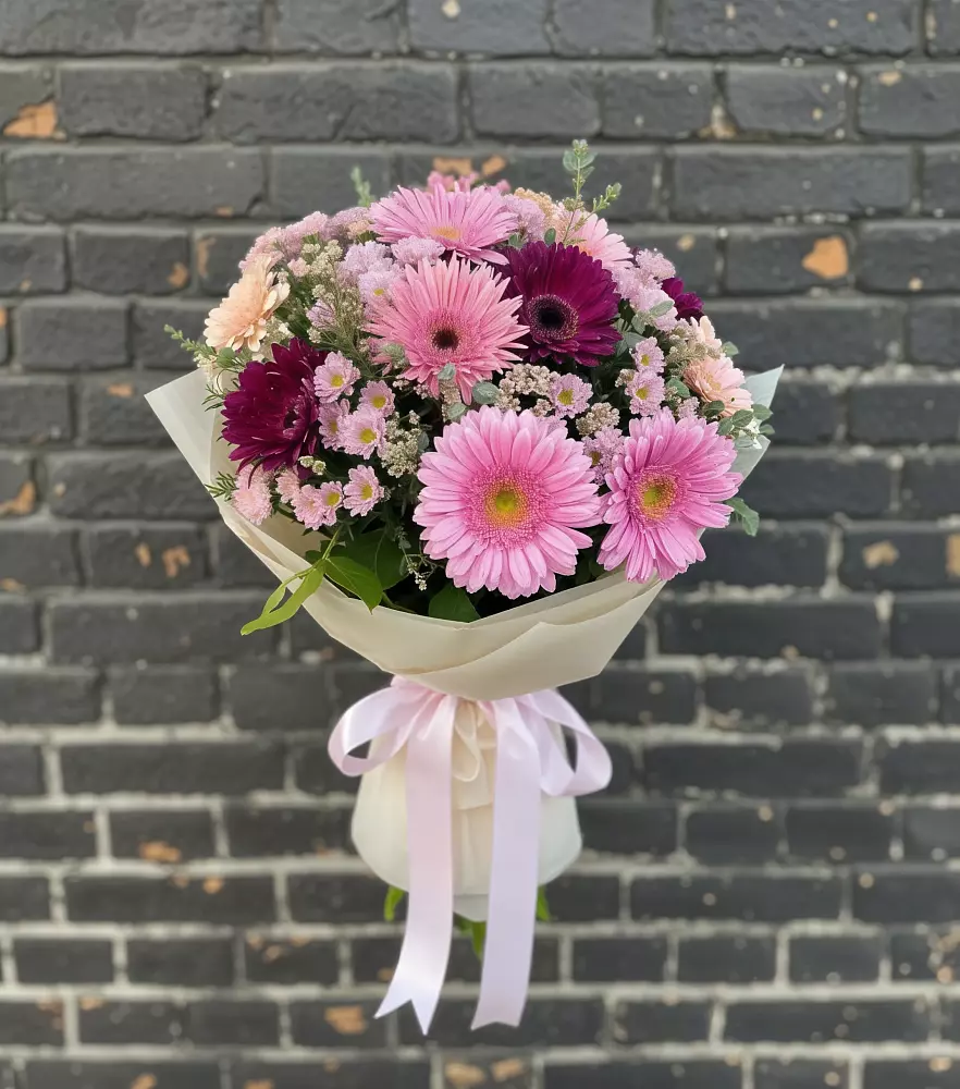 Букет цветов из: Герберы и Хризантемы в Староникольское 