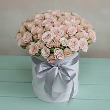 Цветочная композиция из Розы в шляпной коробке #REPLACE_PRED# Староникольское 