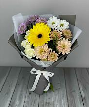 Букет цветов из:  Розы, Герберы и Хризантемы #REPLACE_PRED# Староникольское 