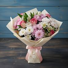Букет цветов из:  Хризантемы, Альстромерии и Розы в Староникольское 