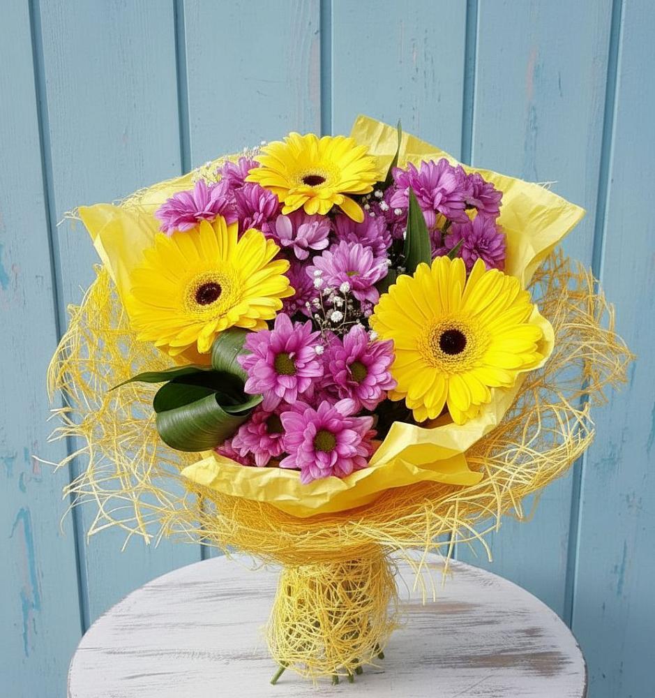 Букет цветов из: Хризантемы и Герберы в Староникольское 