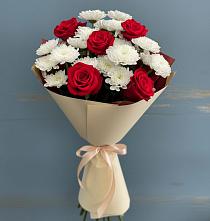 Букет цветов из:  Розы и Хризантемы в Староникольское 