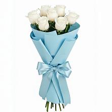 Букет 7 белых роз Проуд в Староникольское 