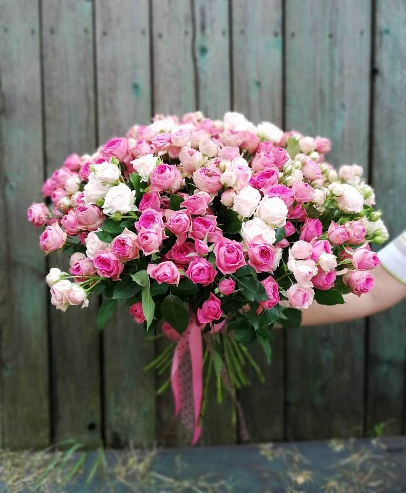 Букет Розовые кустовые розы Натали и Лав Лидия в Староникольское 