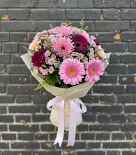 Букет цветов из:  Герберы и Хризантемы в Староникольское 