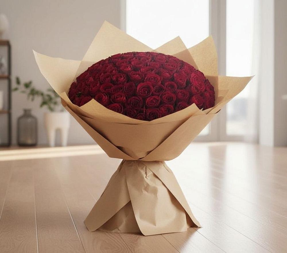 Букет 101 Красная роза в Староникольское 