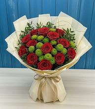 Букет цветов из:  Розы и Хризантемы #REPLACE_PRED# Староникольское 