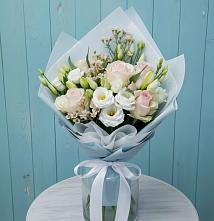 Букет цветов из:  Розы и Лизиантусы в Староникольское 