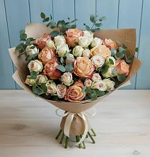 Букет цветов из:  Альстромерии и Розы в Староникольское 